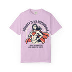 Sobriety Is My Superpower T-Shirt — Women's Recovery Hero Graphic Tee