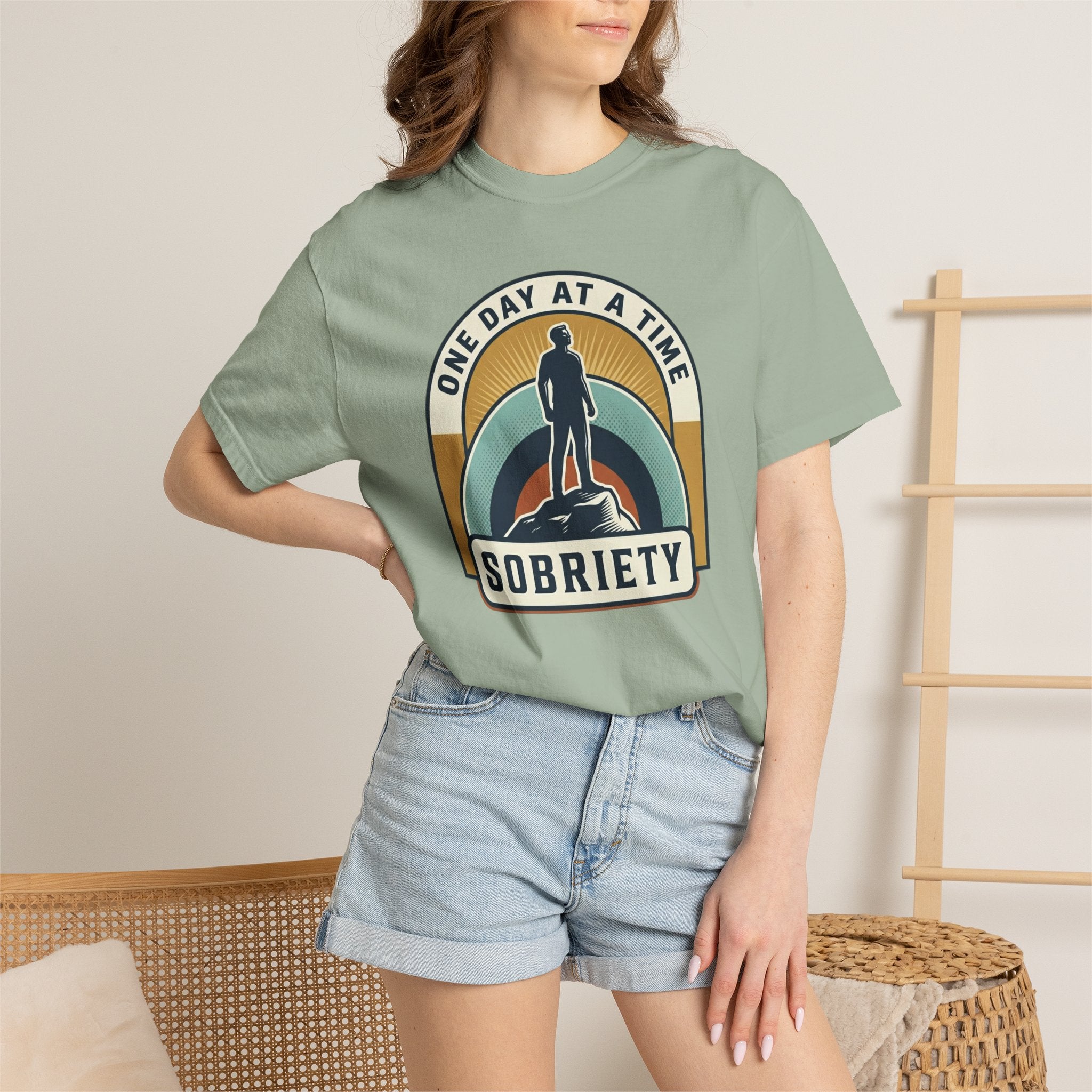 Living Sober Grateful Reminder Heavyweight T-Shirt