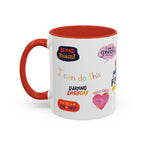 Motivational Sticker Collage Coffee Mug – Ceramic Accent