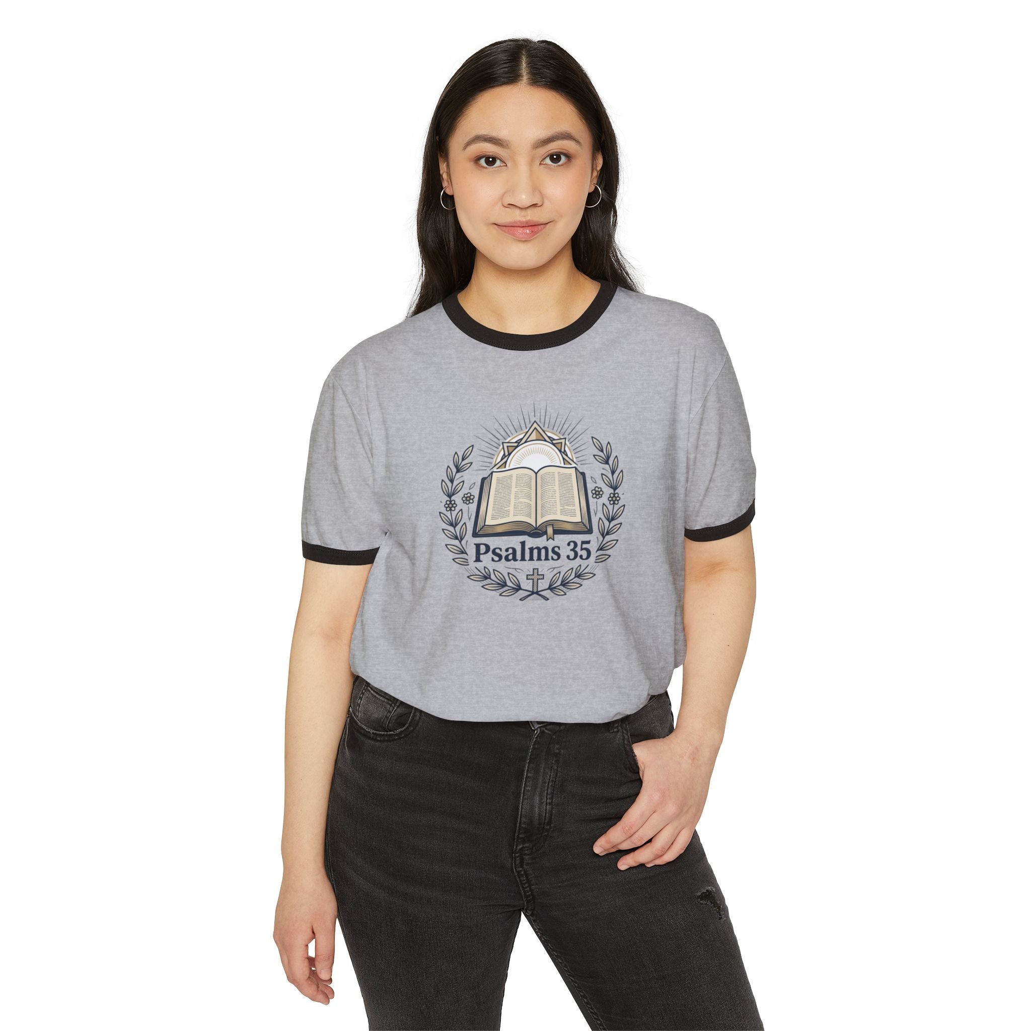 “God Goes With You” Christian Cotton Ringer T-Shirt