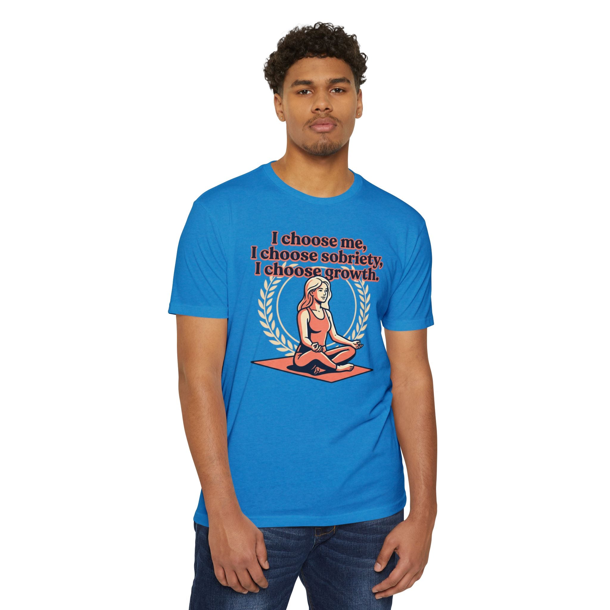 Sobriety And Self-Growth Yoga T-Shirt – Mindful Quote