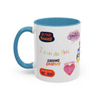 Motivational Sticker Collage Coffee Mug – Ceramic Accent