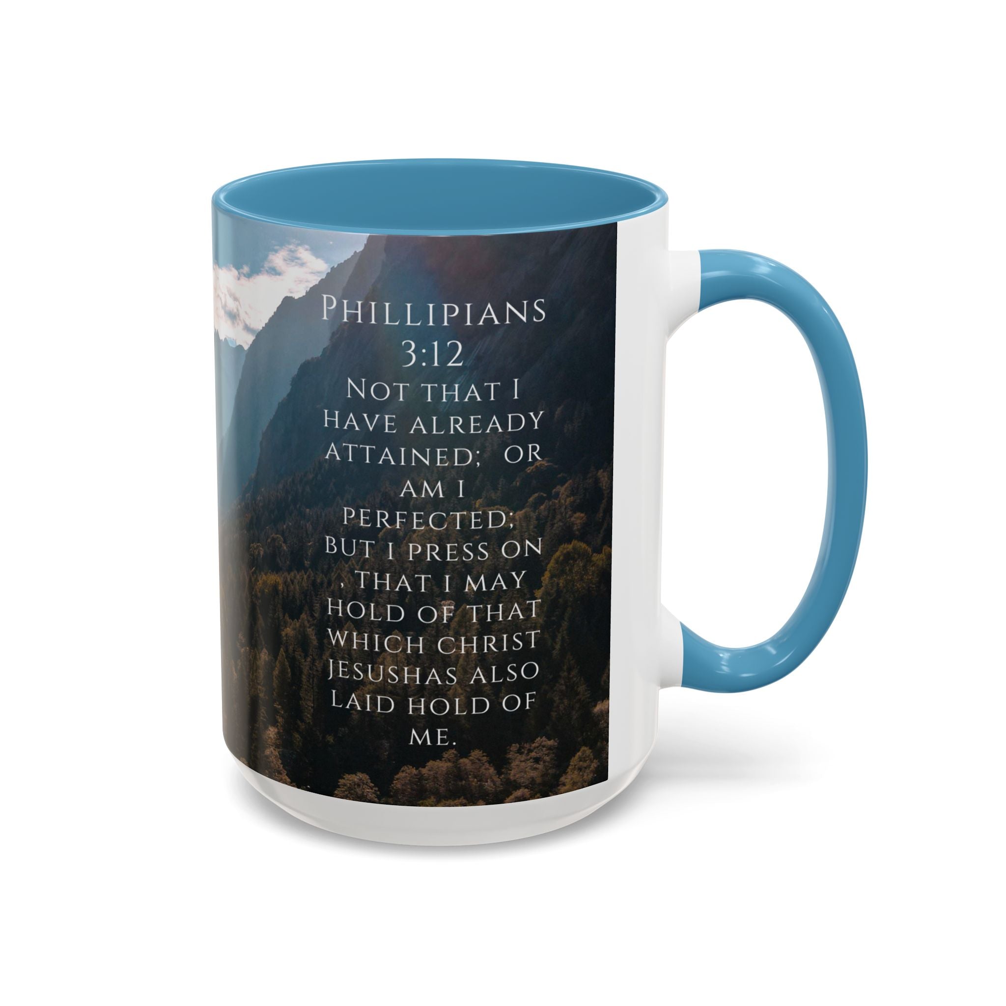 Philippians Bible Verse Mountain Mug – Ceramic Accent Cup