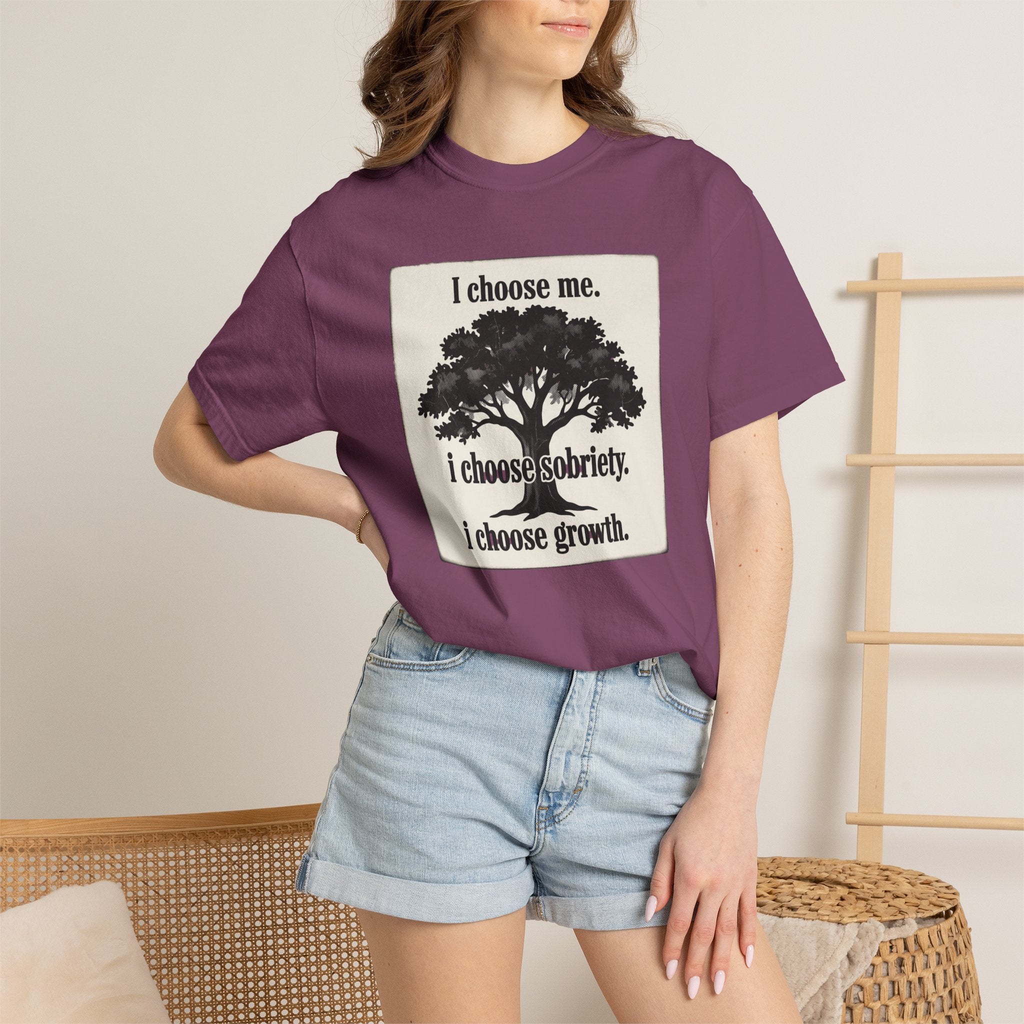 Sobriety Recovery T-Shirt – I Choose Me Tree Design
