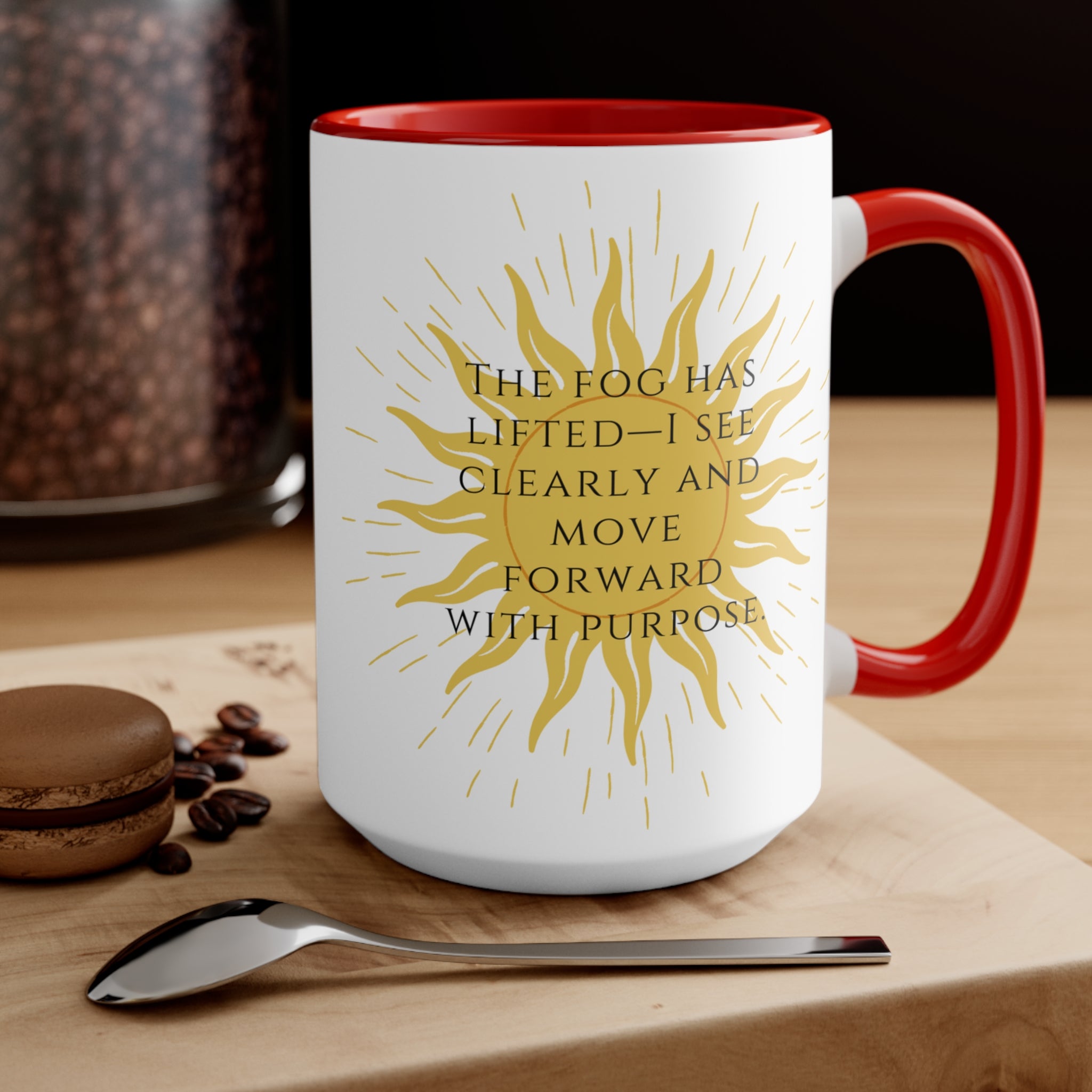 Sober Clarity Ceramic Accent Mug – Mindful Daily Reminder