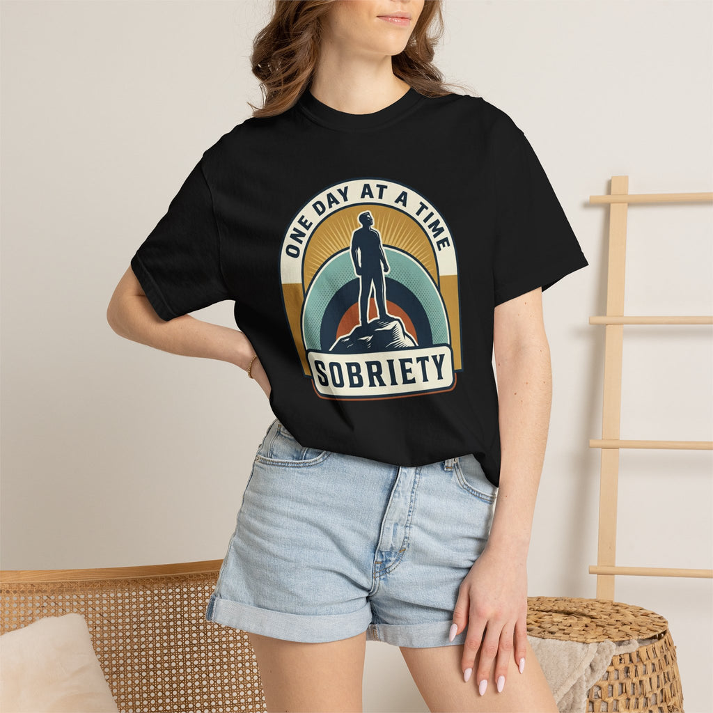 Living Sober Grateful Reminder Heavyweight T-Shirt