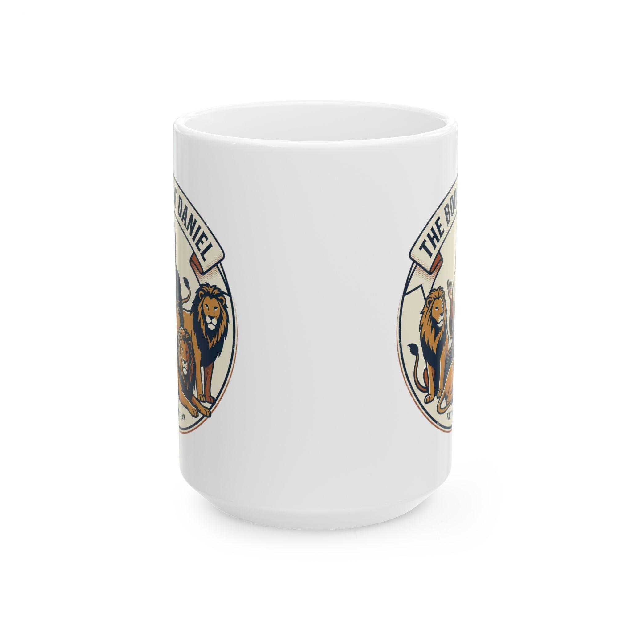 Vintage Lion Crest Ceramic Coffee Mug