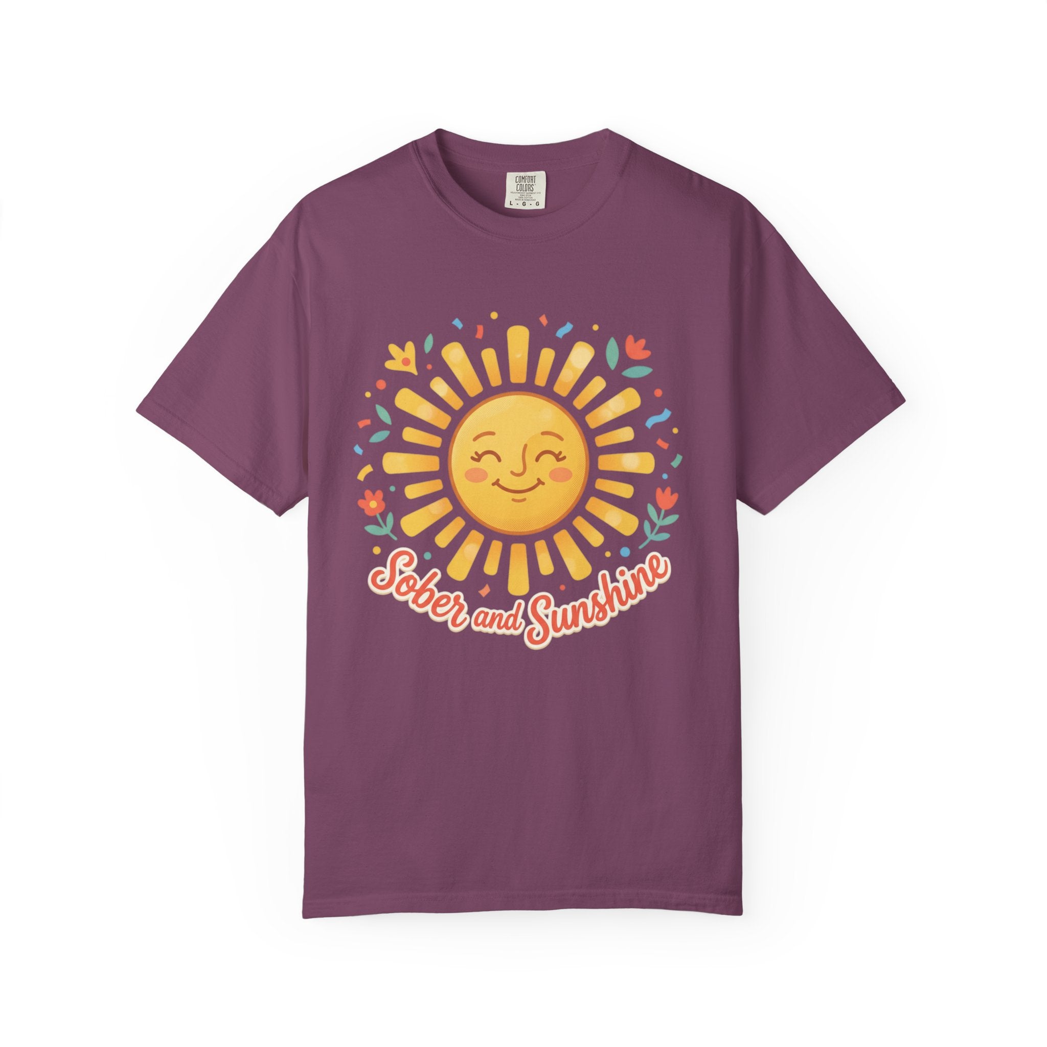 Sober & Grateful Heavyweight T-Shirt – Sunrise Graphic