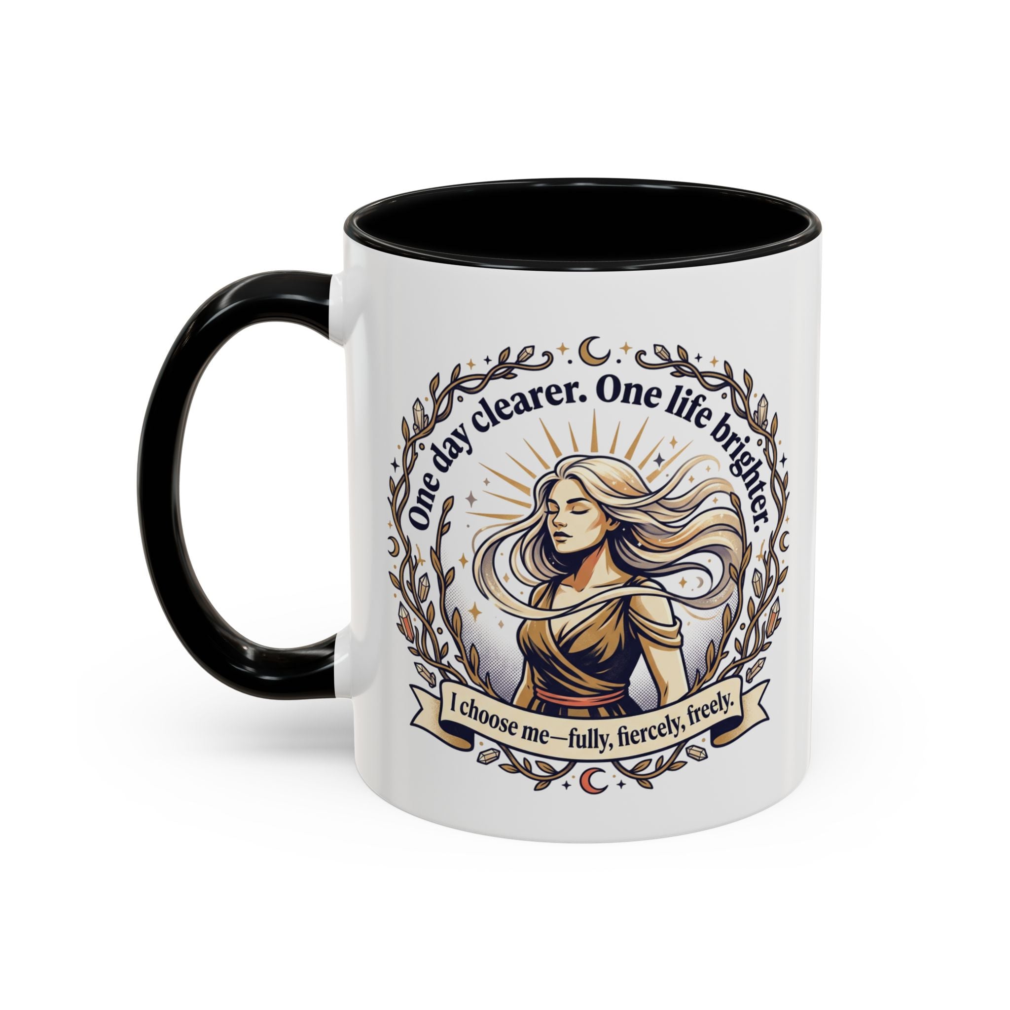 Inspirational Feminine Coffee Mug – Motivational Quote Design
