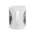 Vintage Lion Crest Ceramic Coffee Mug