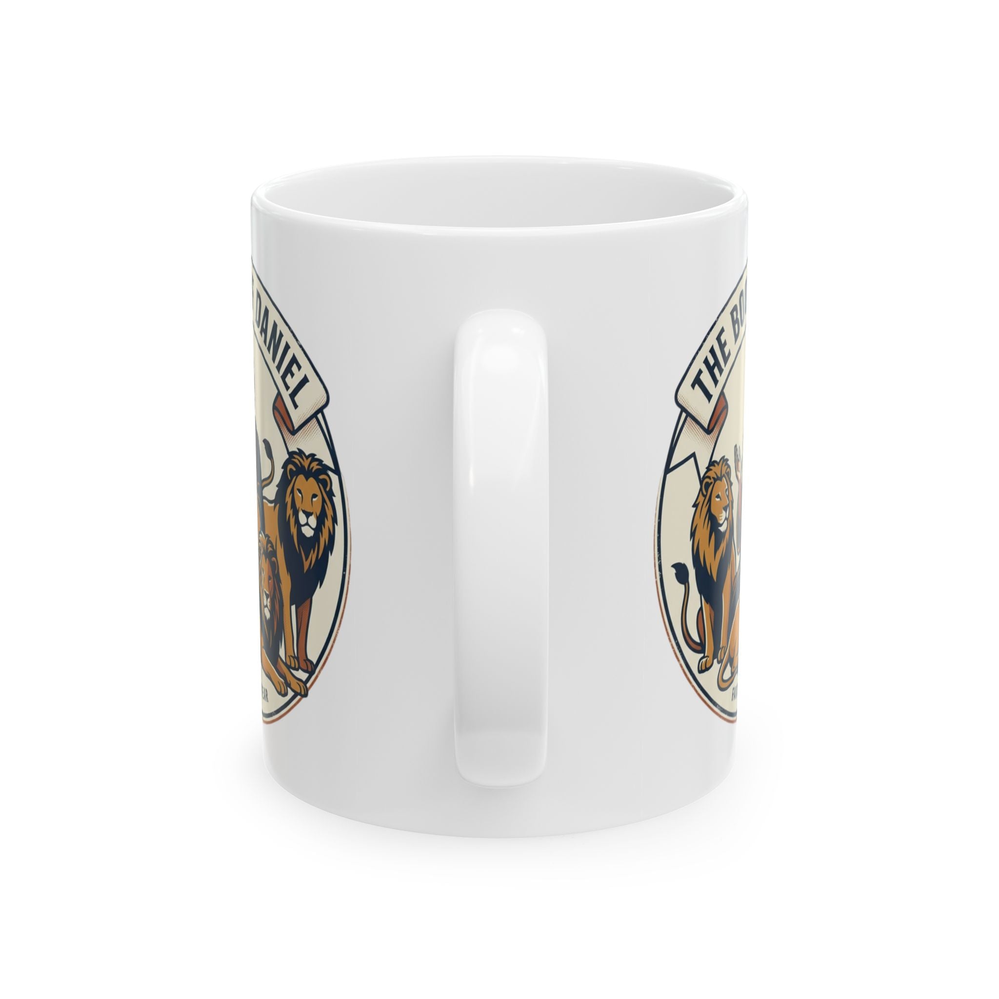 Vintage Lion Crest Ceramic Coffee Mug