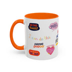 Motivational Sticker Collage Coffee Mug – Ceramic Accent