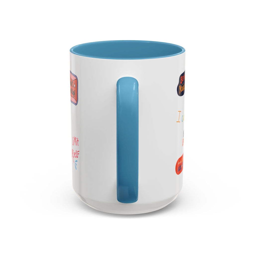 Motivational Sticker Collage Coffee Mug – Ceramic Accent