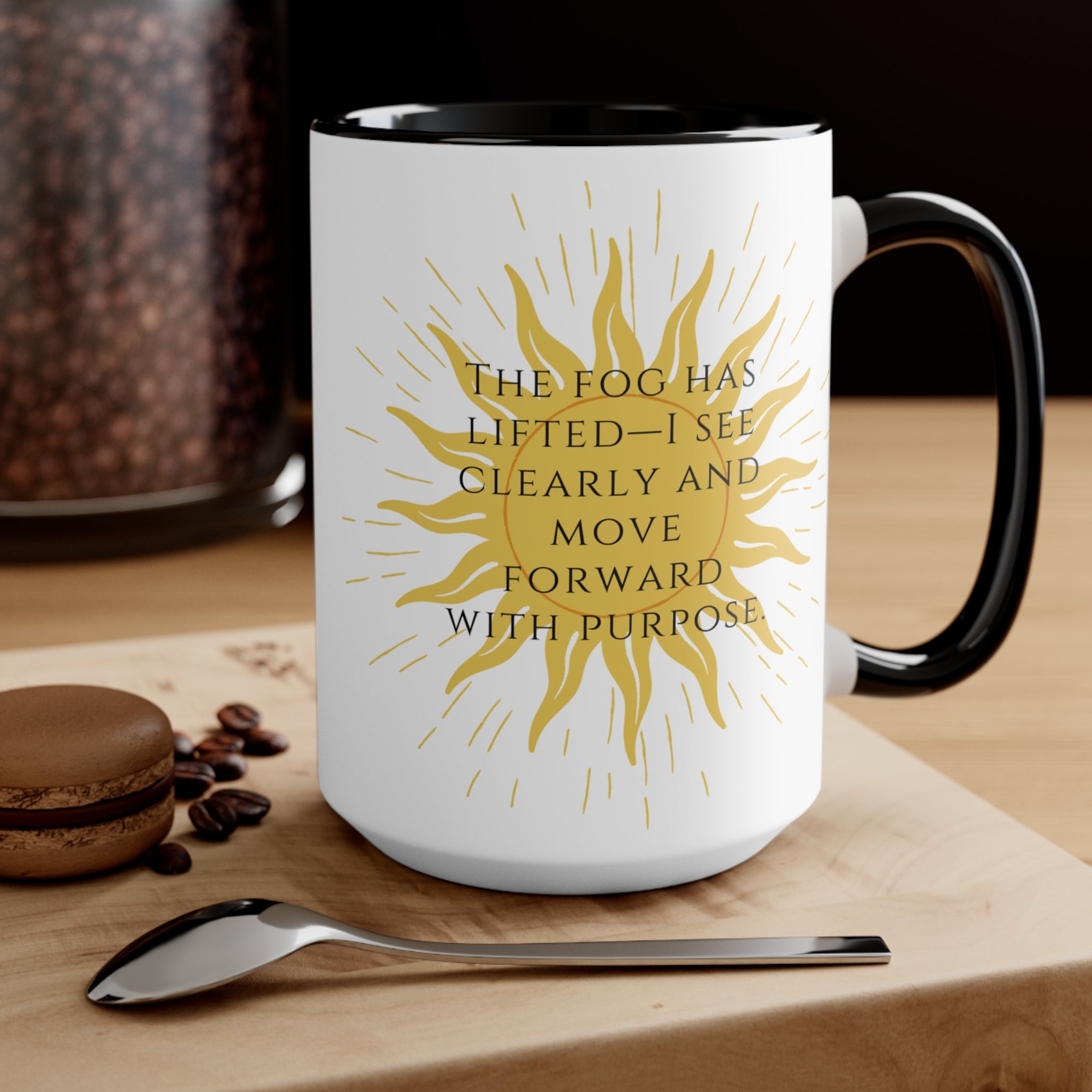 Sober Clarity Ceramic Accent Mug – Mindful Daily Reminder