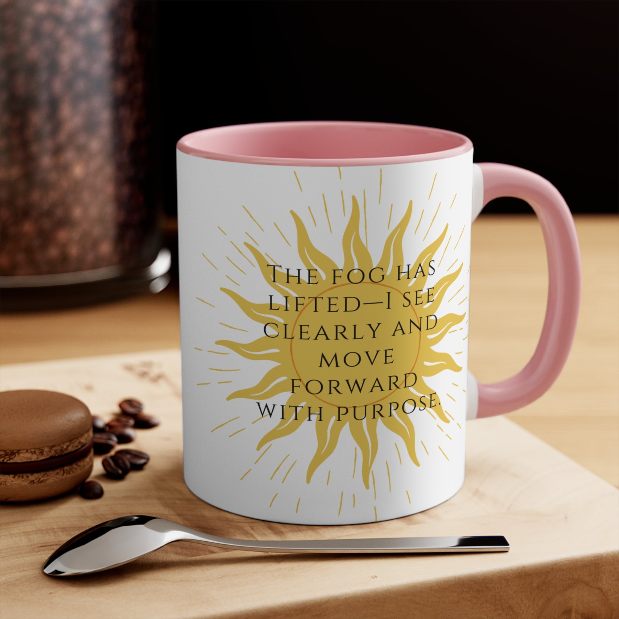 Sober Clarity Ceramic Accent Mug – Mindful Daily Reminder