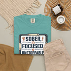 Sober Focused Unstoppable Graphic Tee – Relaxed Fit