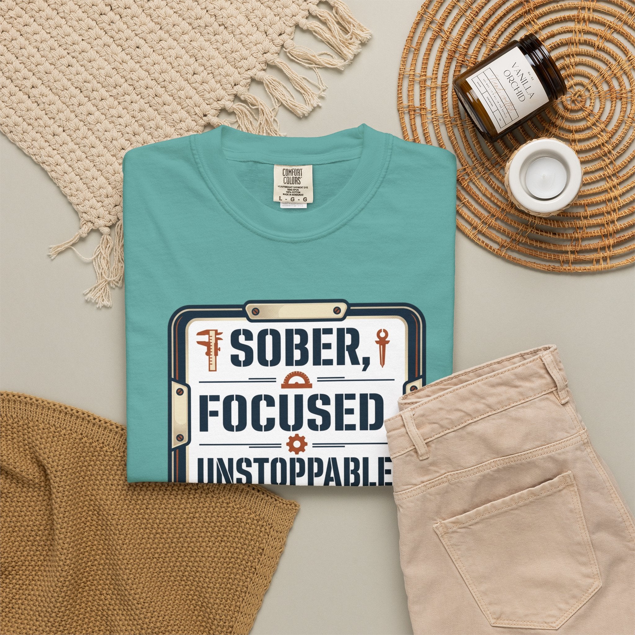 Sober Focused Unstoppable Graphic Tee – Relaxed Fit