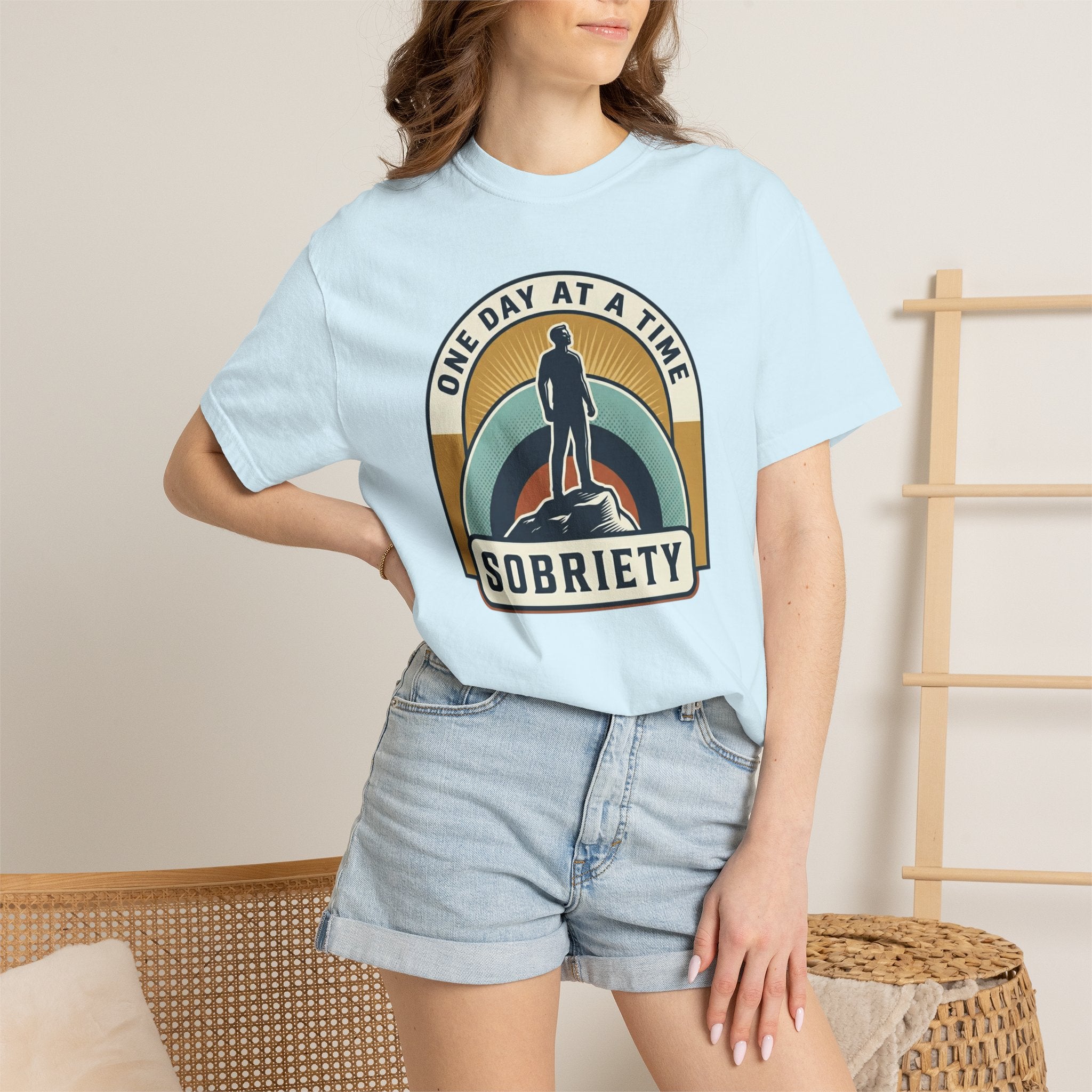 Living Sober Grateful Reminder Heavyweight T-Shirt