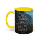 Philippians Bible Verse Mountain Mug – Ceramic Accent Cup