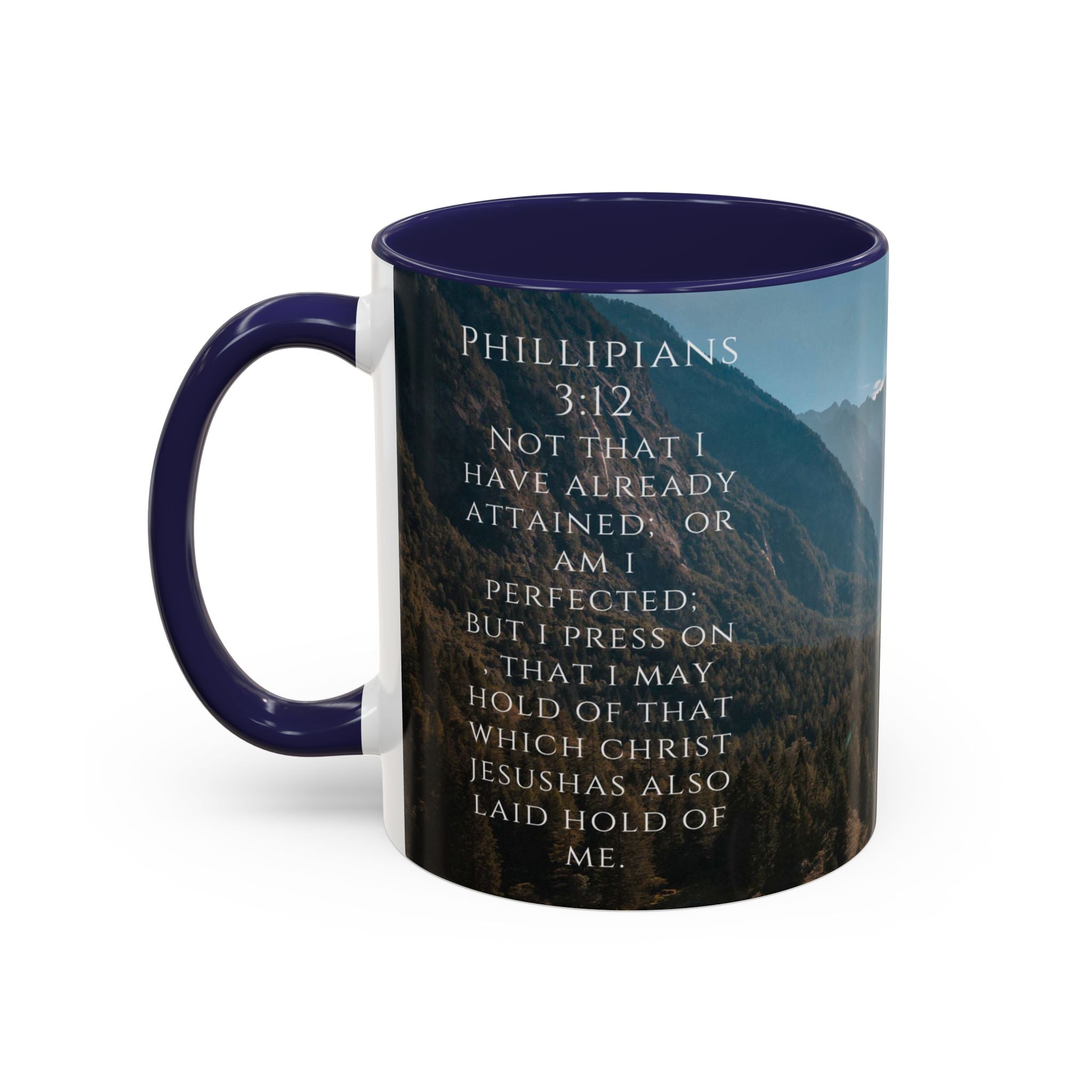 Philippians Bible Verse Mountain Mug – Ceramic Accent Cup