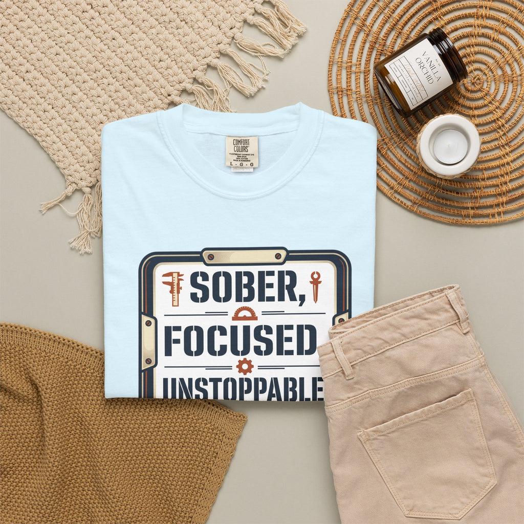Sober Focused Unstoppable Graphic Tee – Relaxed Fit