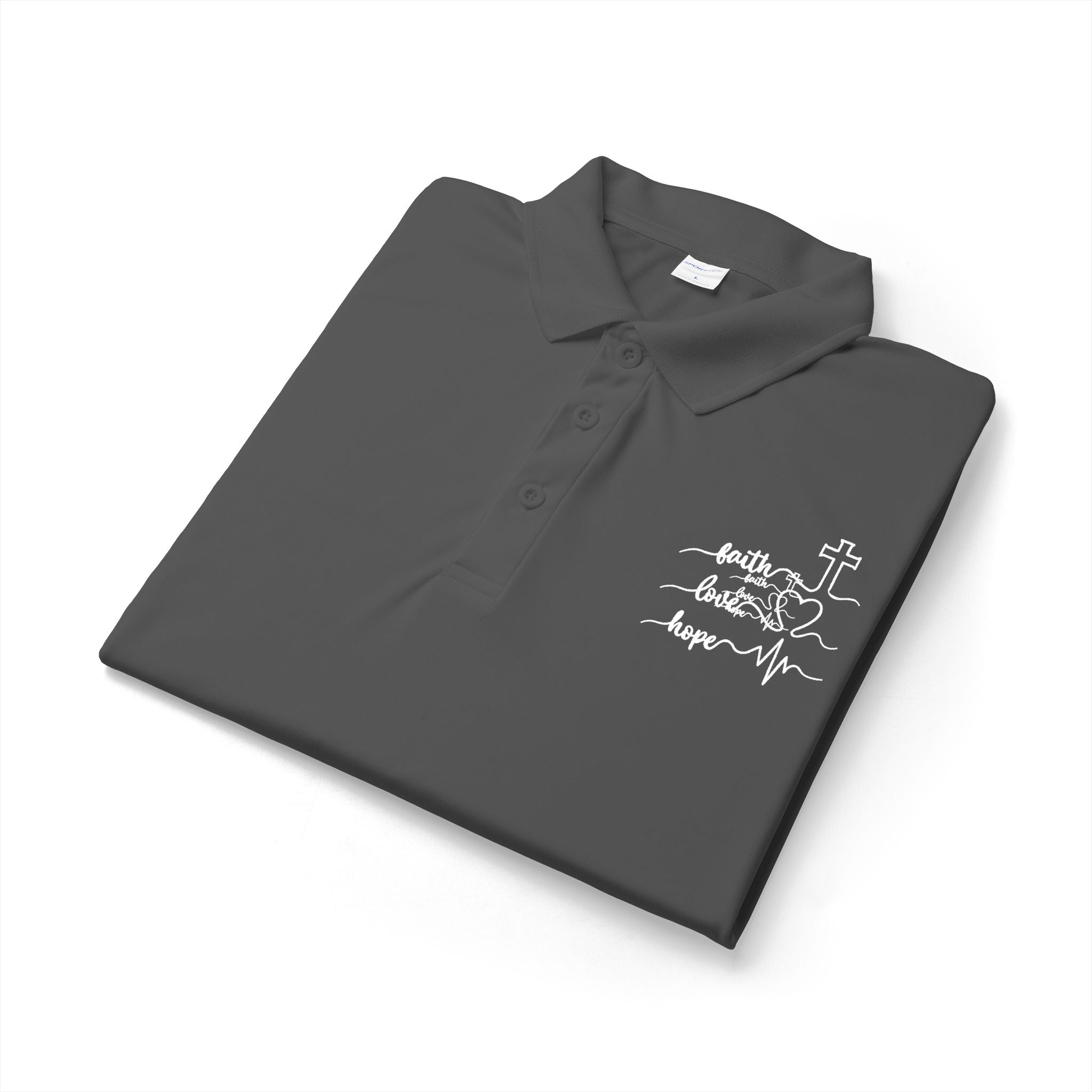 Faith Heartbeat Christian Polo Shirt – Lightweight Performance