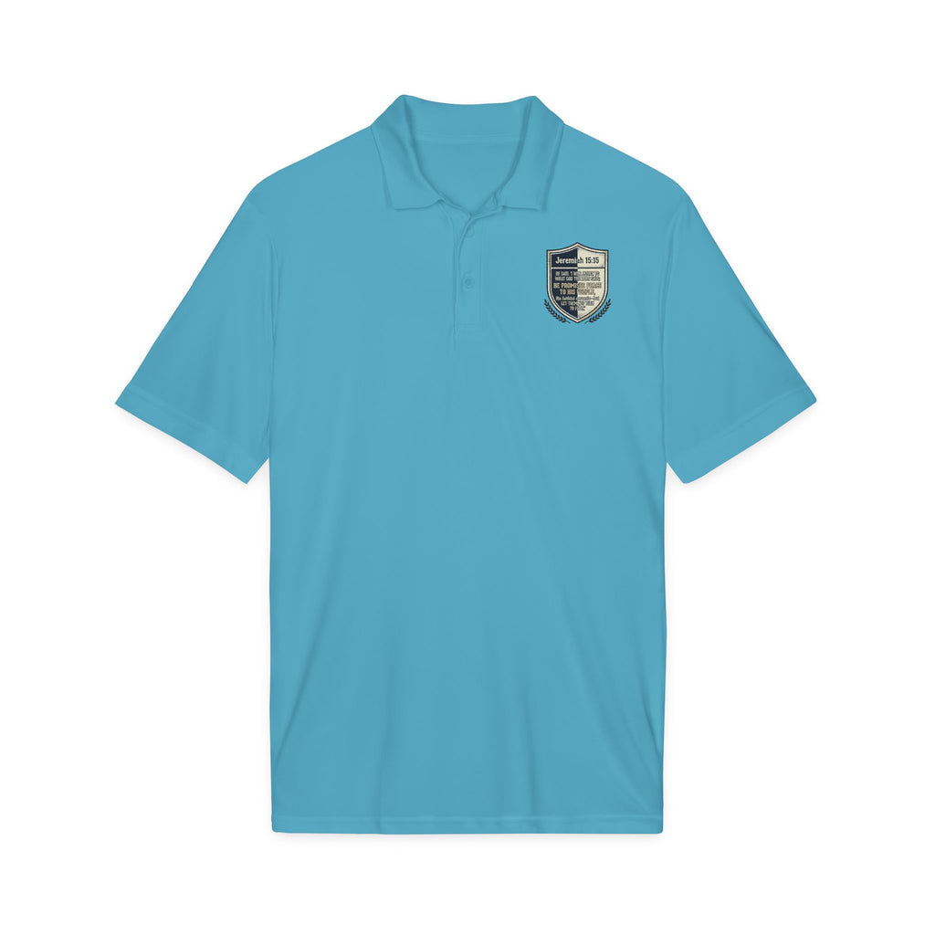 Embroidered Christian Polo Shirt – Vintage Shield Crest