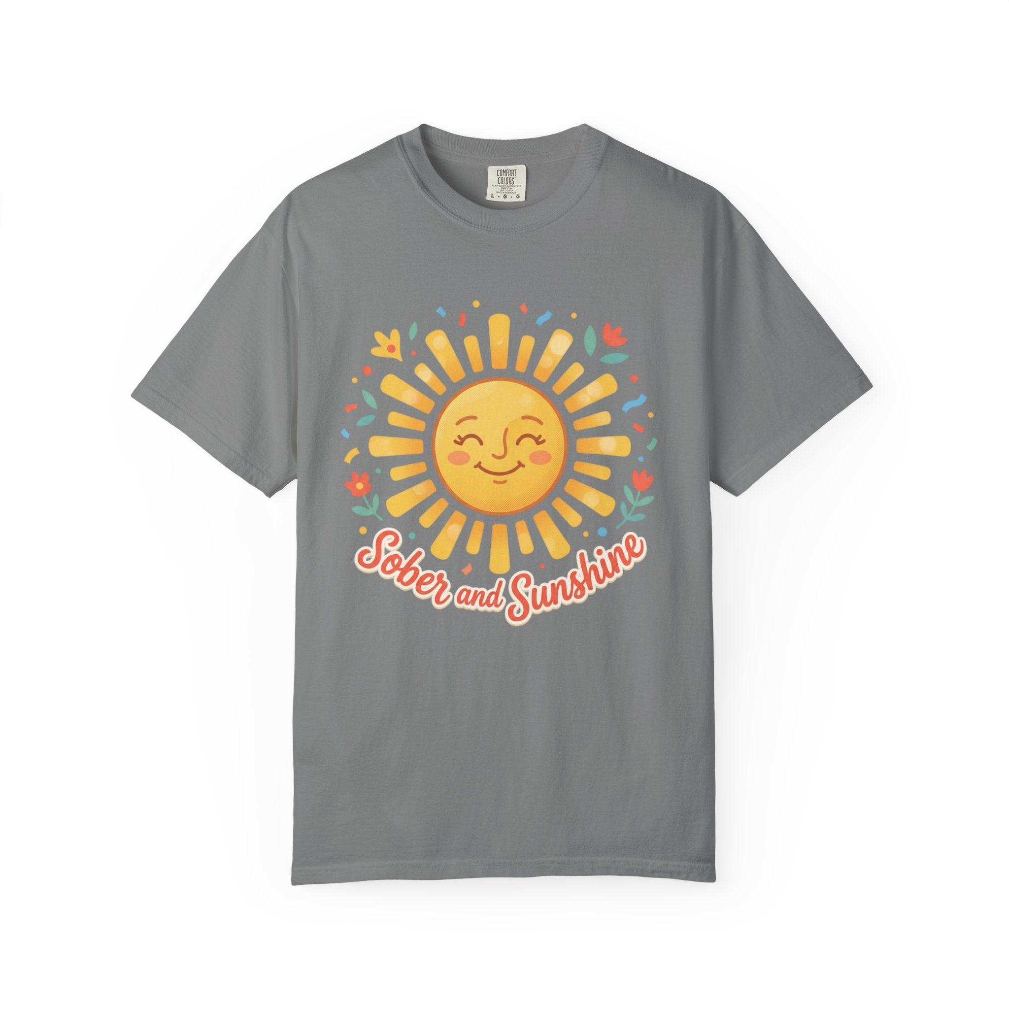 Sober & Grateful Heavyweight T-Shirt – Sunrise Graphic