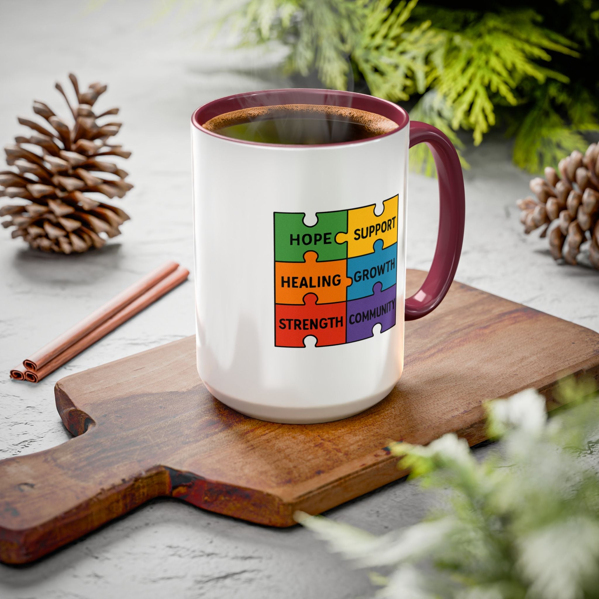 Recovery Support Mug — "Stay Sober, Stay Inspired" (11oz & 15oz)