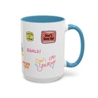 Motivational Sticker Collage Coffee Mug – Ceramic Accent