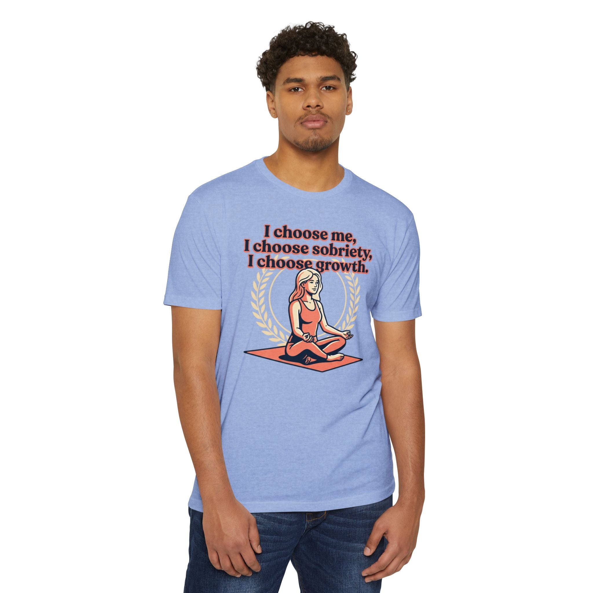 Sobriety And Self-Growth Yoga T-Shirt – Mindful Quote