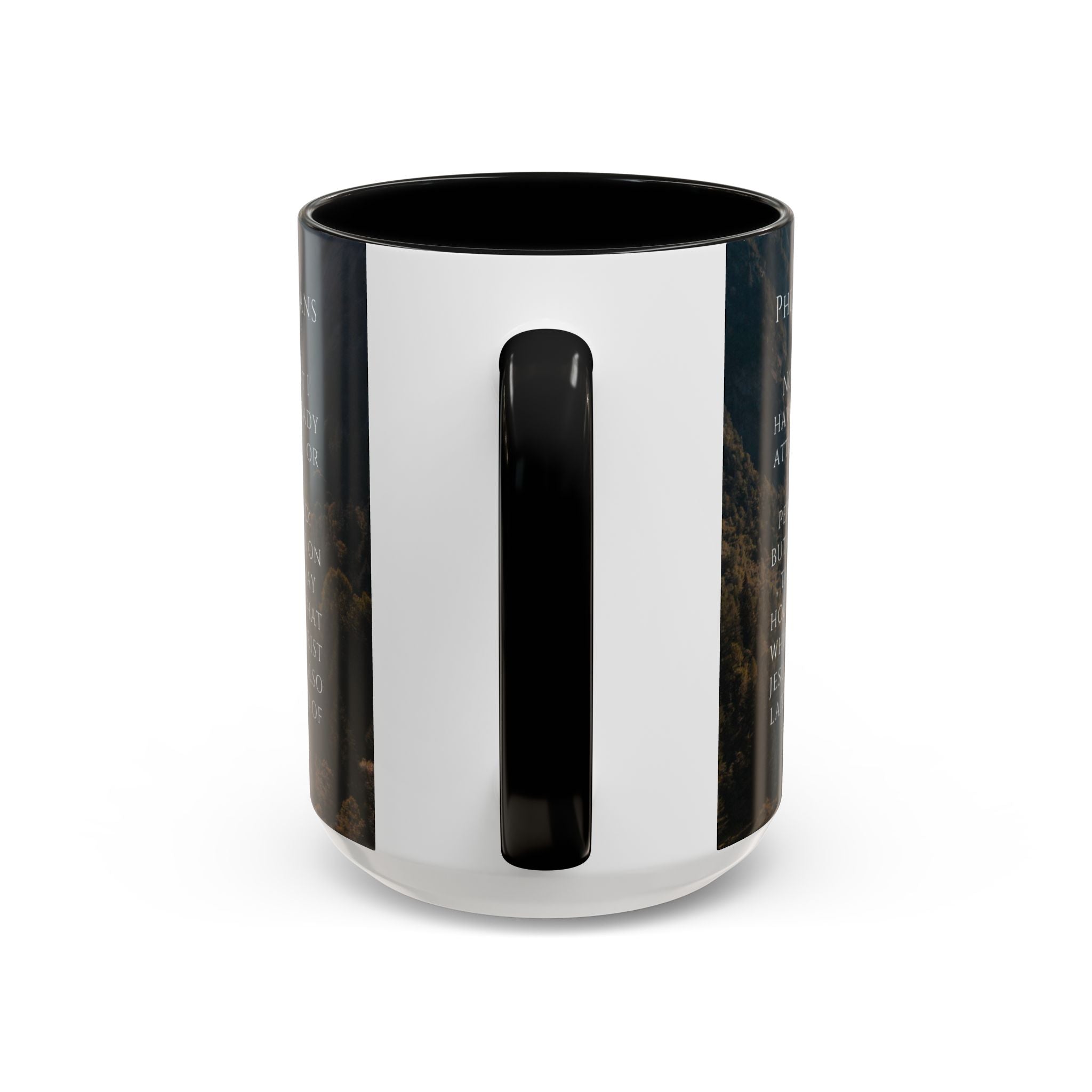 Philippians Bible Verse Mountain Mug – Ceramic Accent Cup