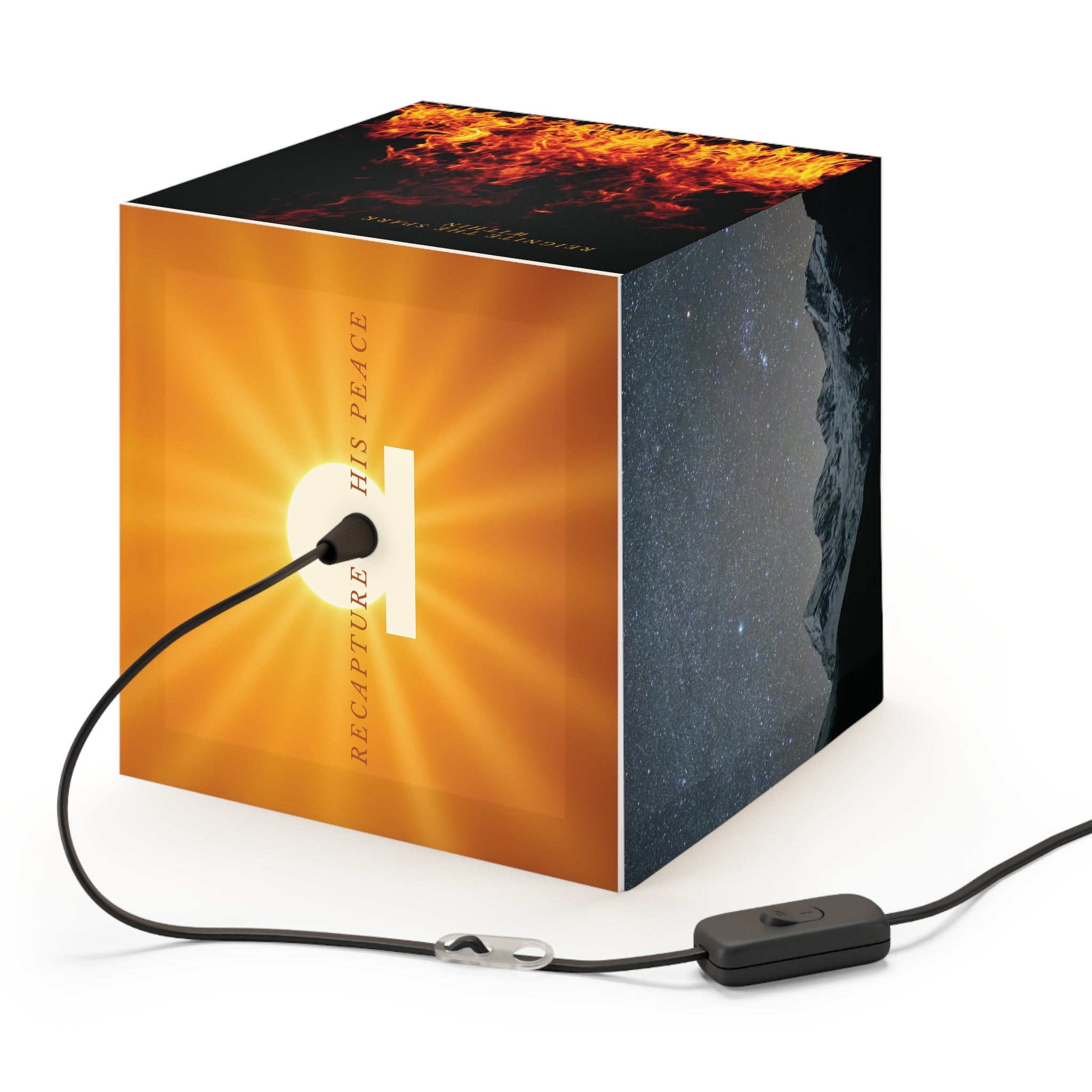 Light Cube Lamp — 'You Are Loved' Faith-Inspired Sober Living Night Light