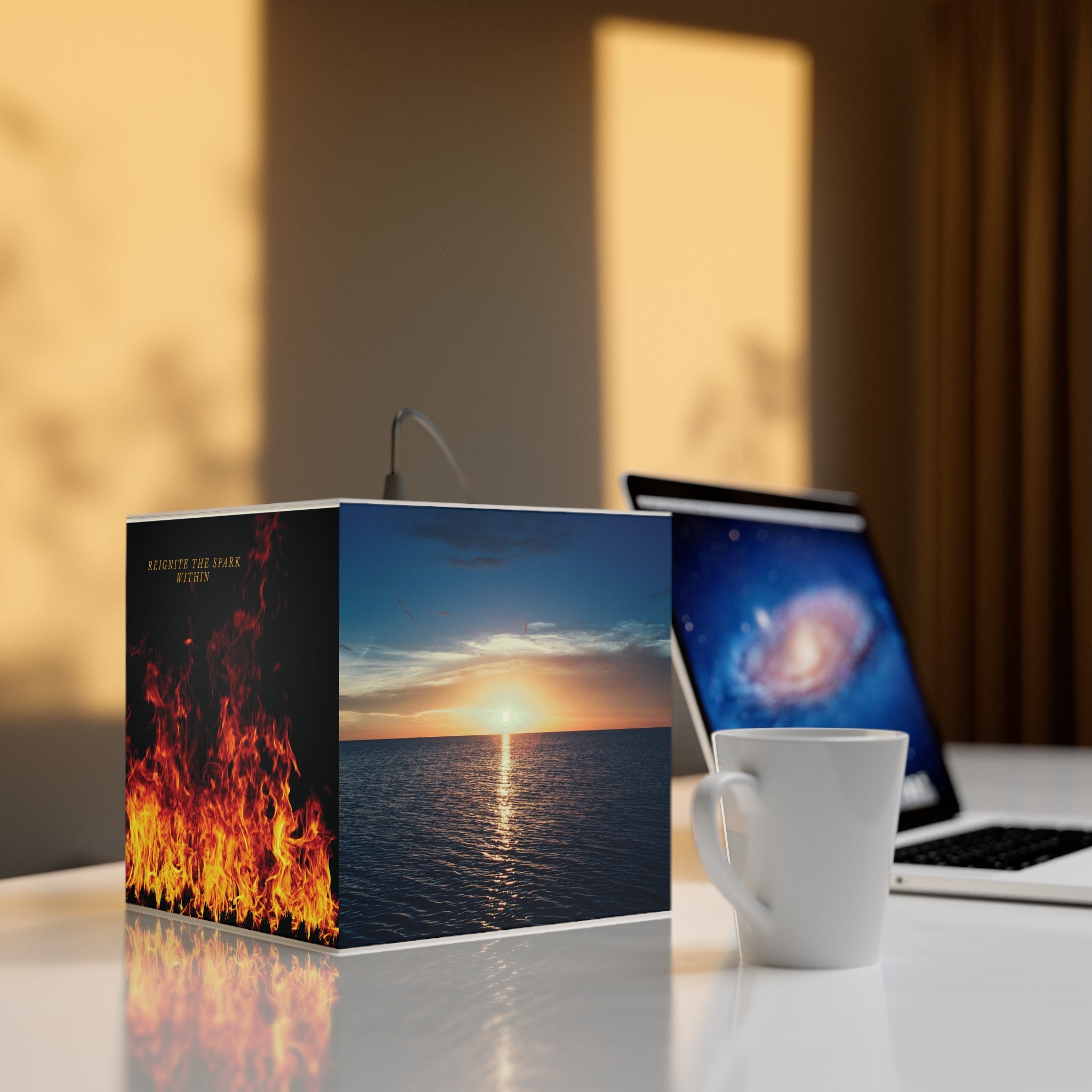 Light Cube Lamp — 'You Are Loved' Faith-Inspired Sober Living Night Light