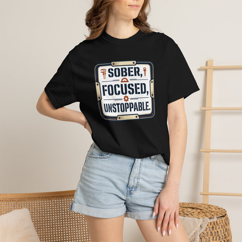 Sober Focused Unstoppable Graphic Tee – Relaxed Fit
