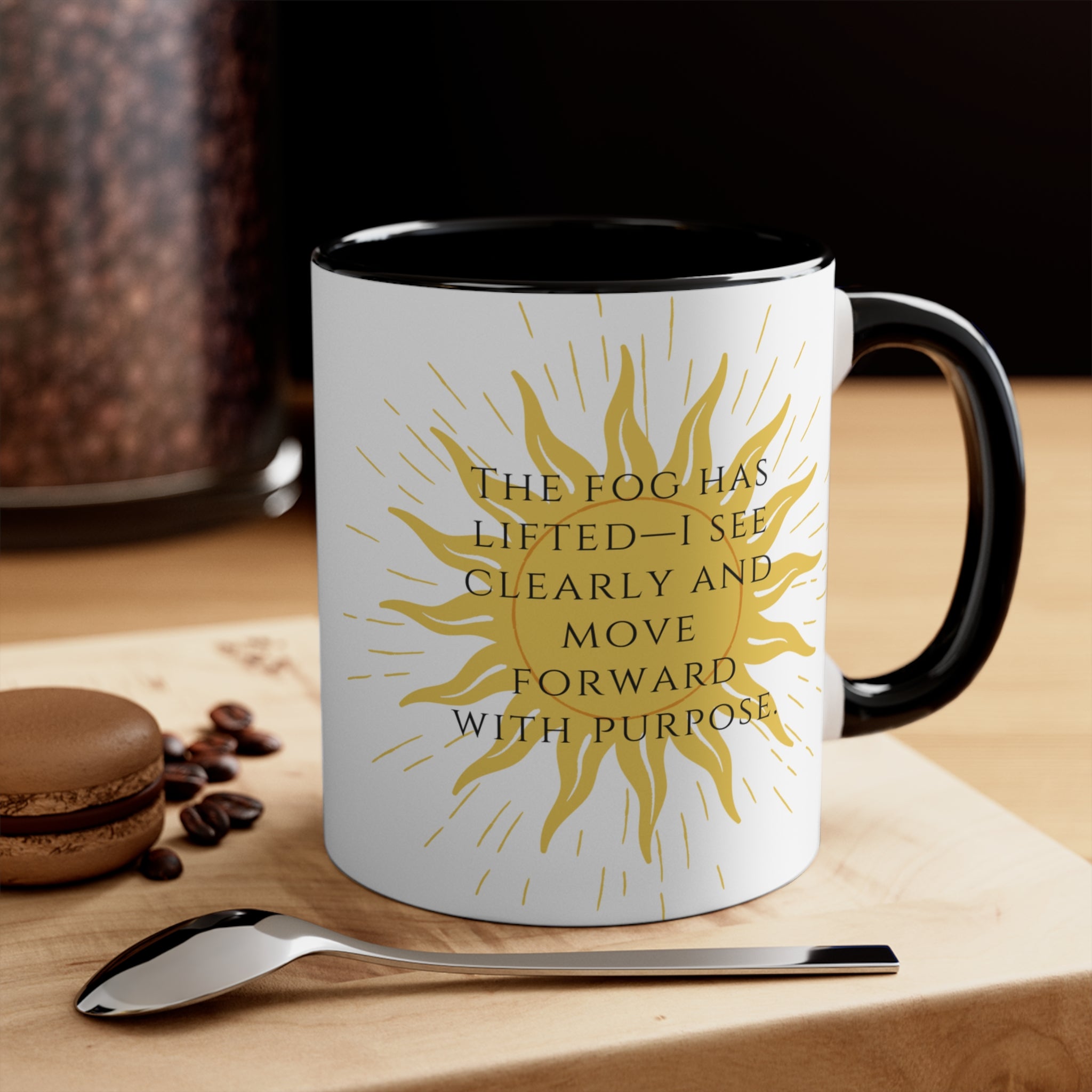 Sober Clarity Ceramic Accent Mug – Mindful Daily Reminder