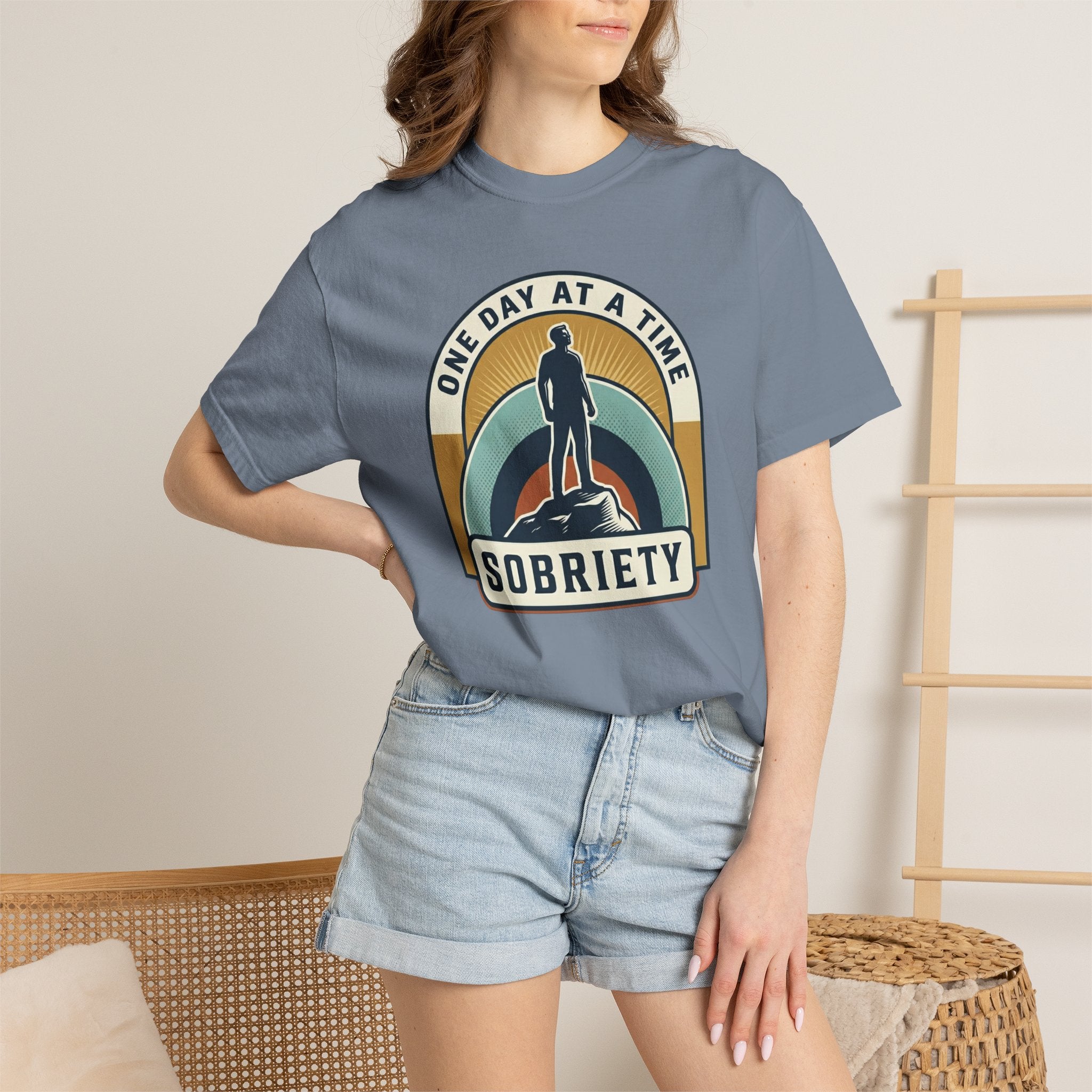 Living Sober Grateful Reminder Heavyweight T-Shirt