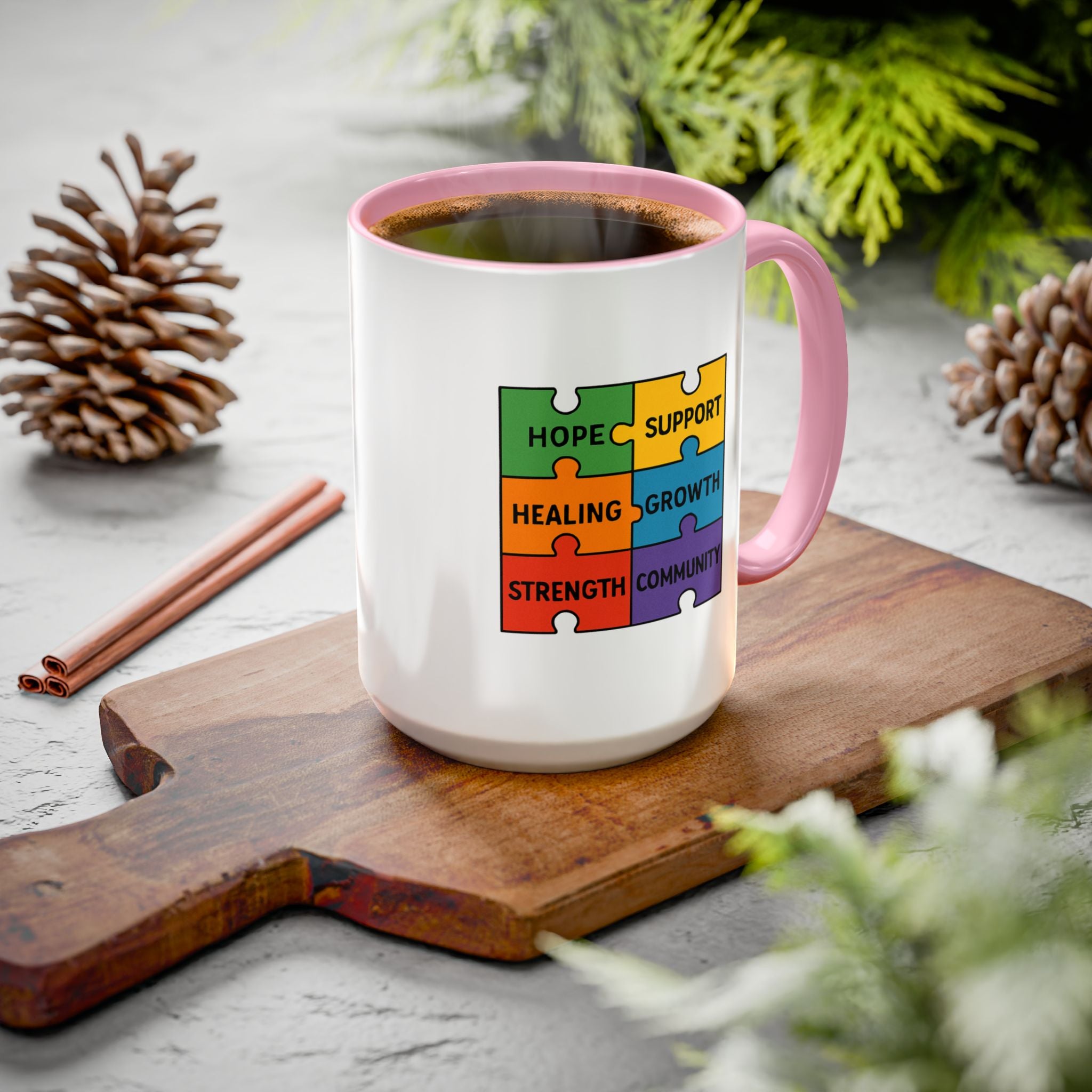 Recovery Support Mug — "Stay Sober, Stay Inspired" (11oz & 15oz)