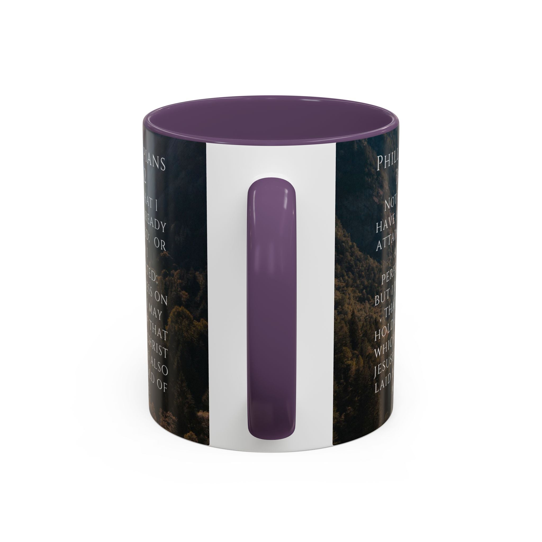 Philippians Bible Verse Mountain Mug – Ceramic Accent Cup