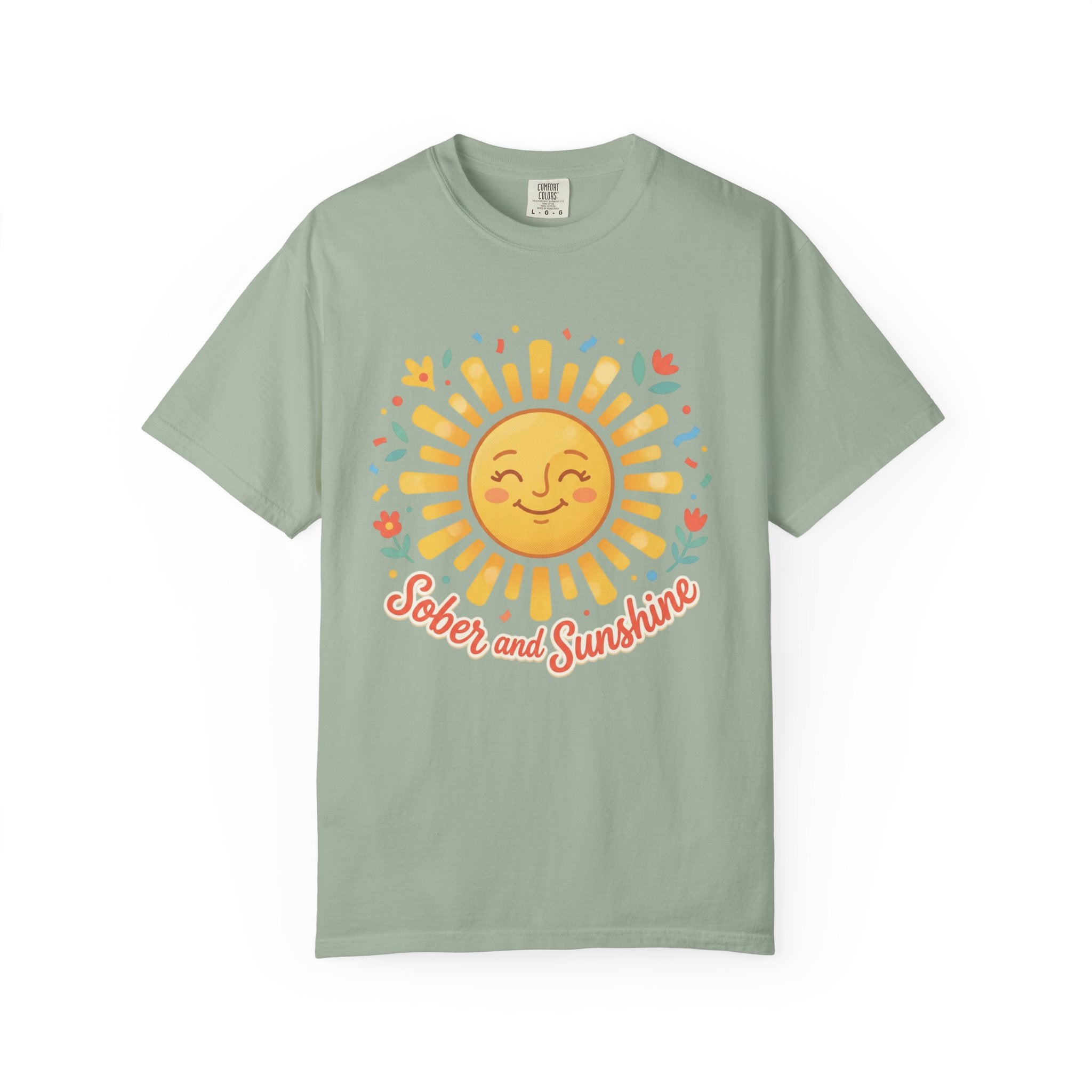 Sober & Grateful Heavyweight T-Shirt – Sunrise Graphic