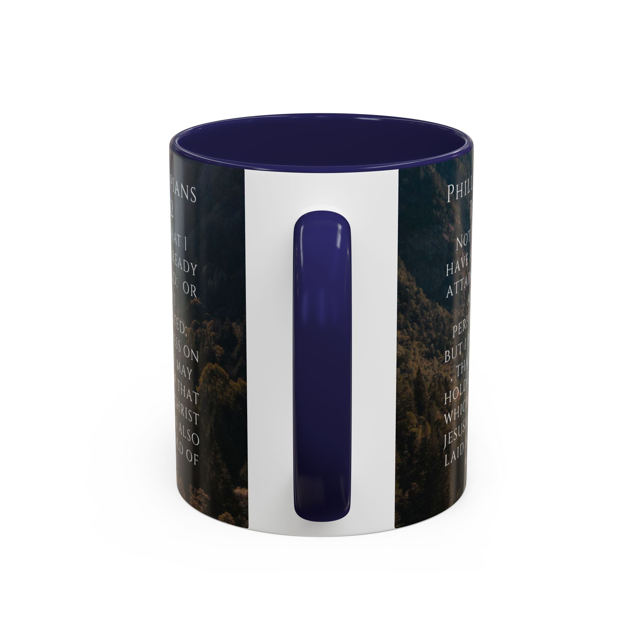 Philippians Bible Verse Mountain Mug – Ceramic Accent Cup