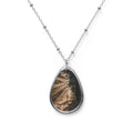Recovery Sober Living Oval Necklace — 'I Can't Go Back' Inspirational Pendant
