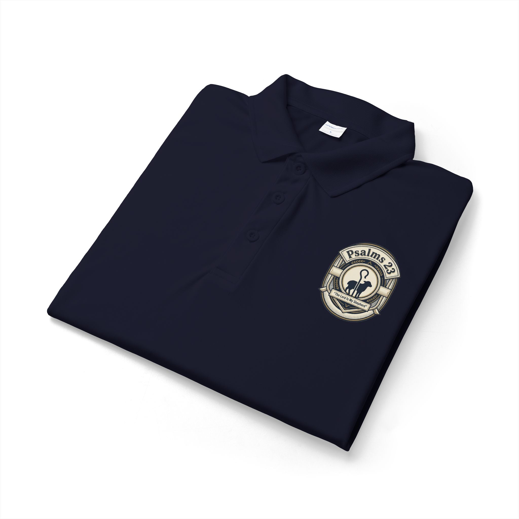 Psalms 23 Embroidered Polo Shirt – Lightweight & Quick-Dry