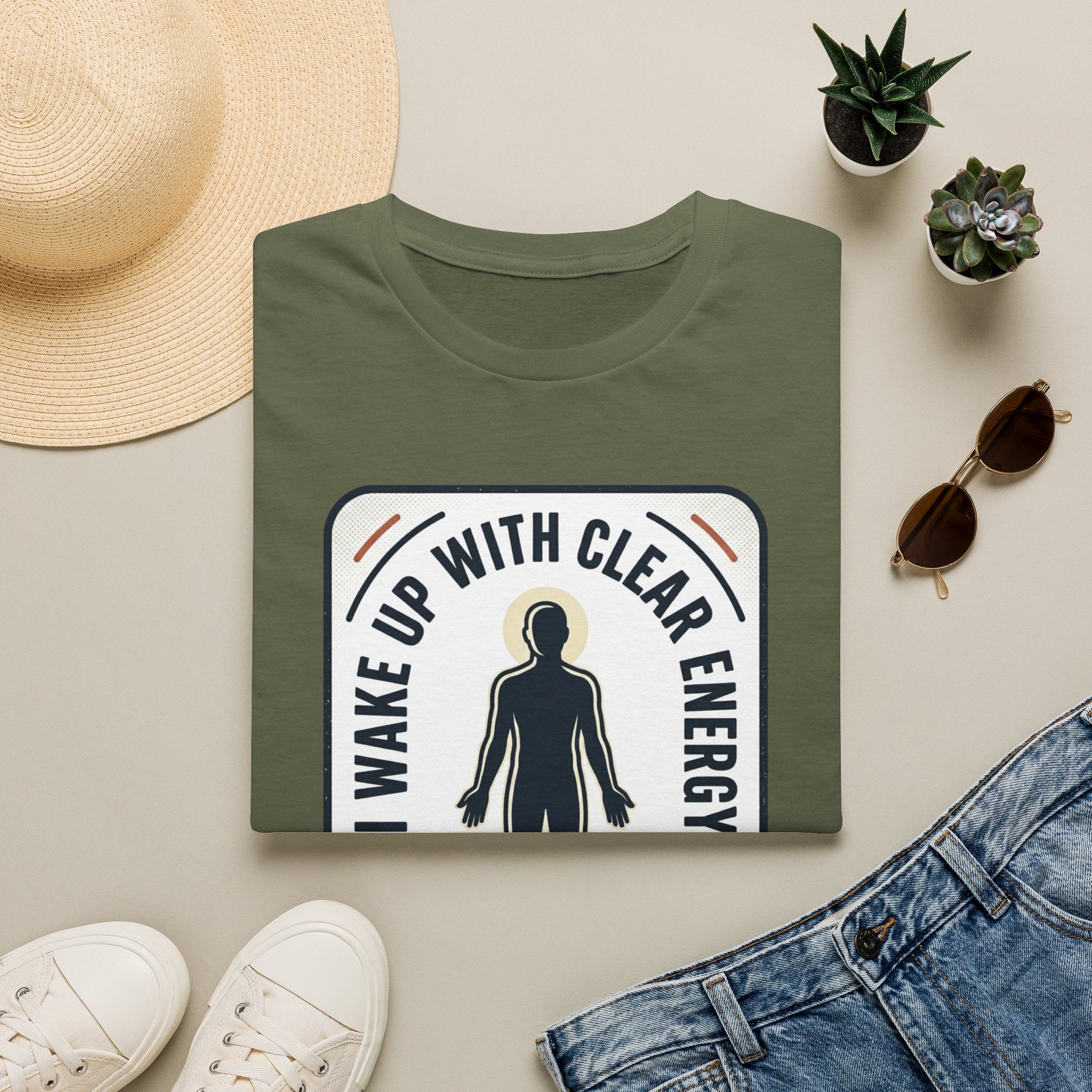 I Wake Up With Clear Energy Mindful Graphic T-Shirt