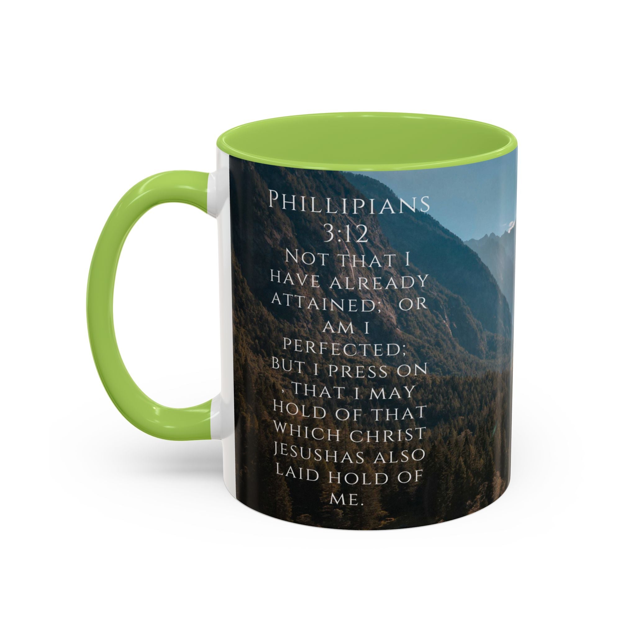 Philippians Bible Verse Mountain Mug – Ceramic Accent Cup