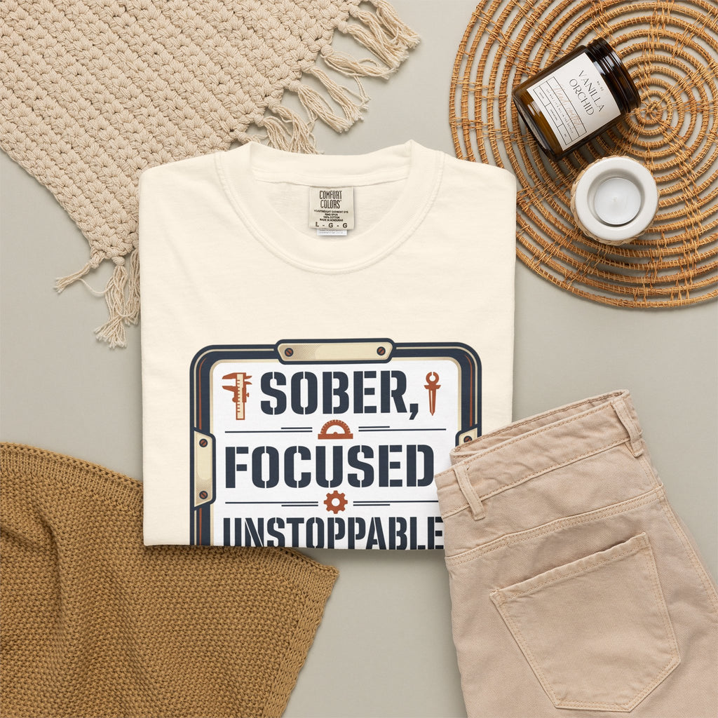 Sober Focused Unstoppable Graphic Tee – Relaxed Fit