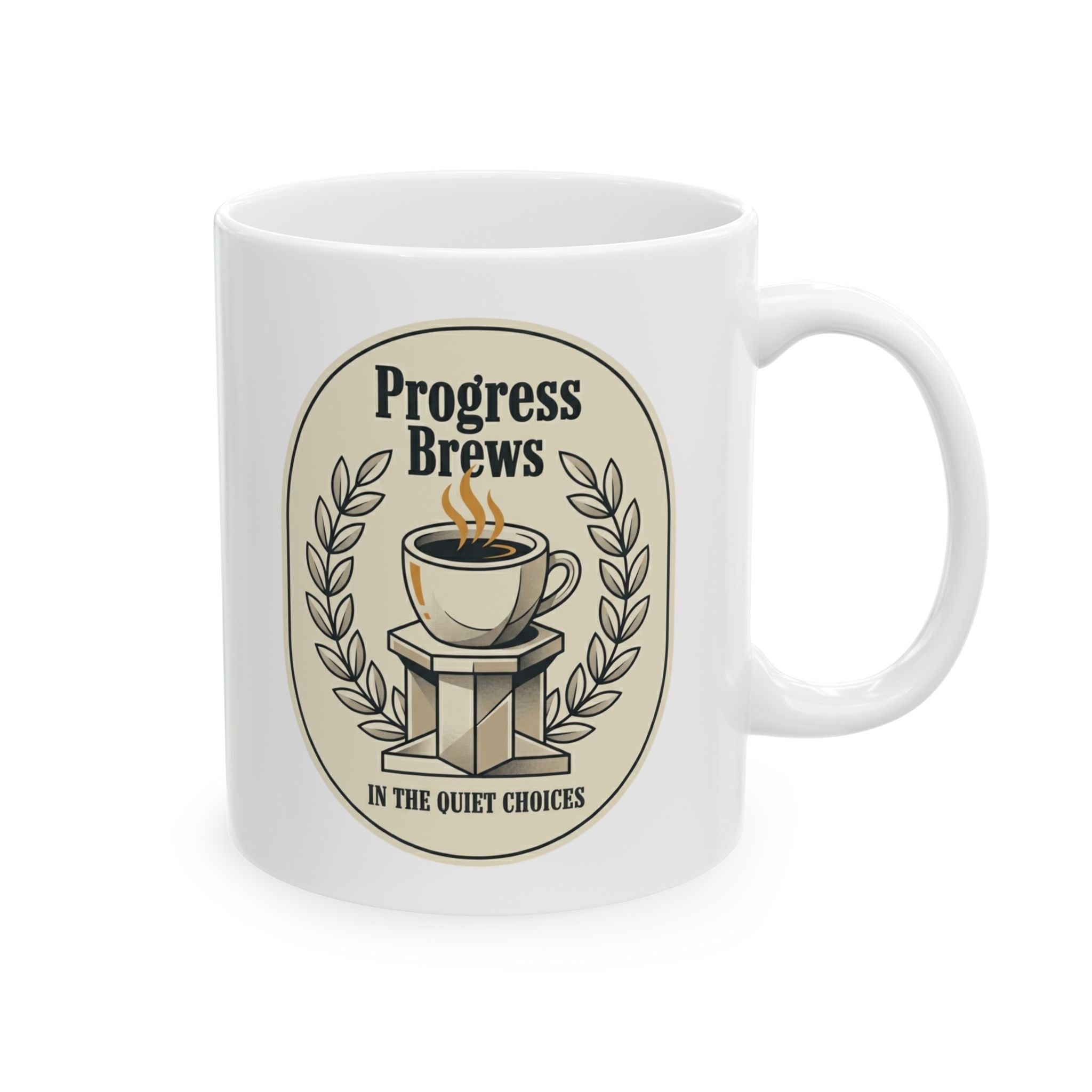 Ceramic Mug — "Stay Positive, Stay Consistent" Inspirational Quote