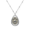 Psalms 23 Oval Pendant Necklace — Inspirational Shepherd Quote Jewelry