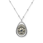 Psalms 23 Oval Pendant Necklace — Inspirational Shepherd Quote Jewelry