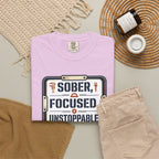Sober Focused Unstoppable Graphic Tee – Relaxed Fit